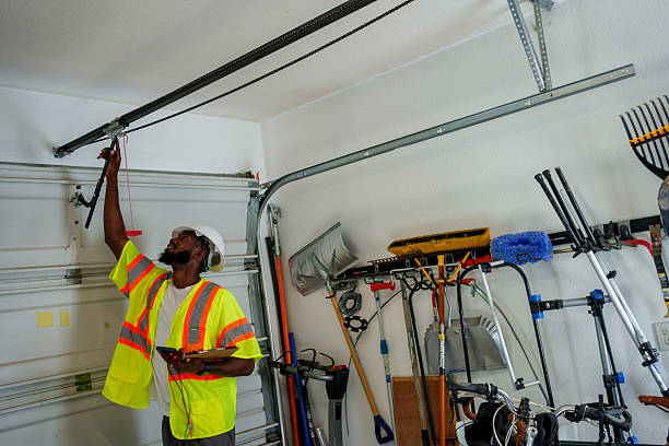 Professional Garage Door Panel Replacement technician working in Portland, ME